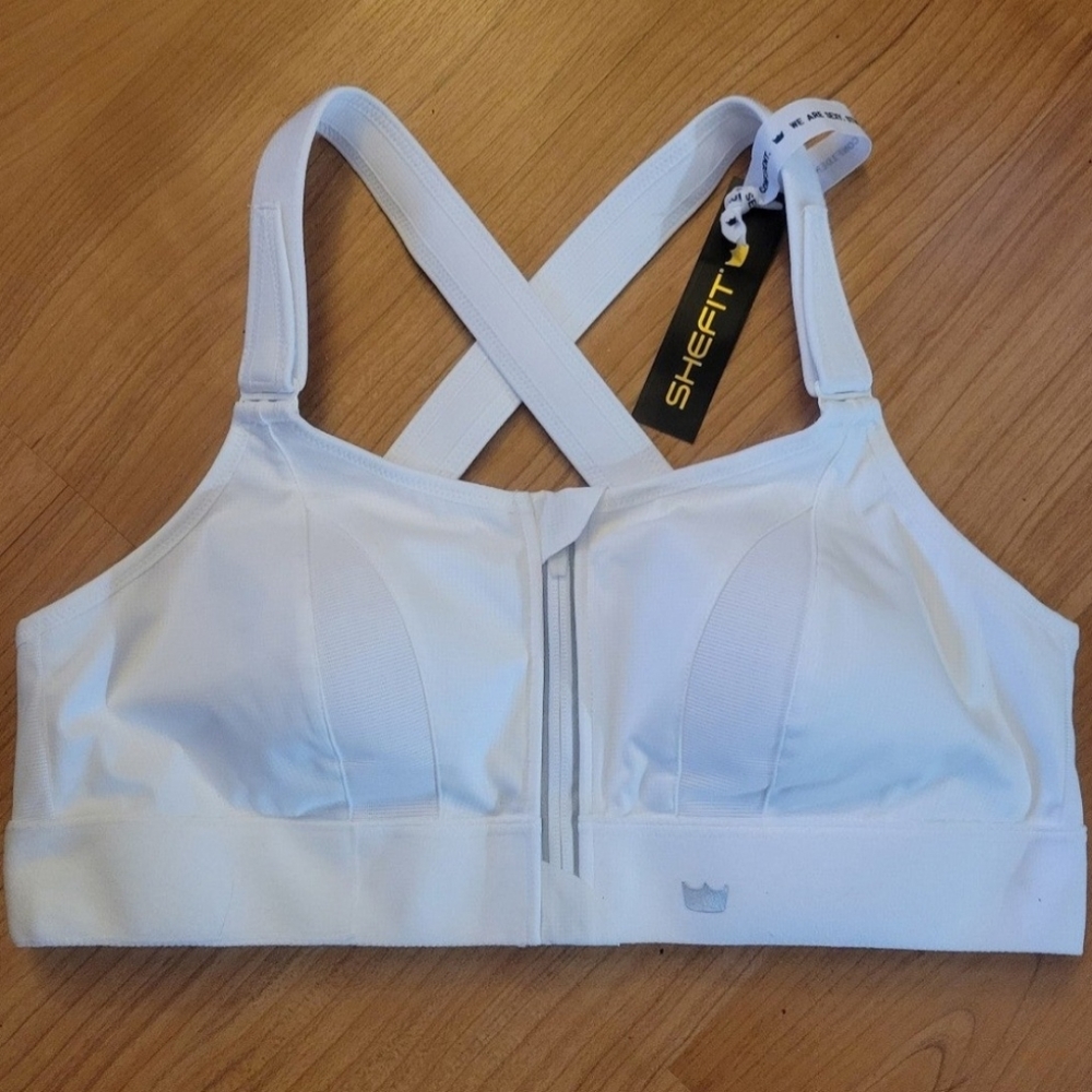 SHEFIT Ultimate Sports Bra White Size 2Luxe NWT